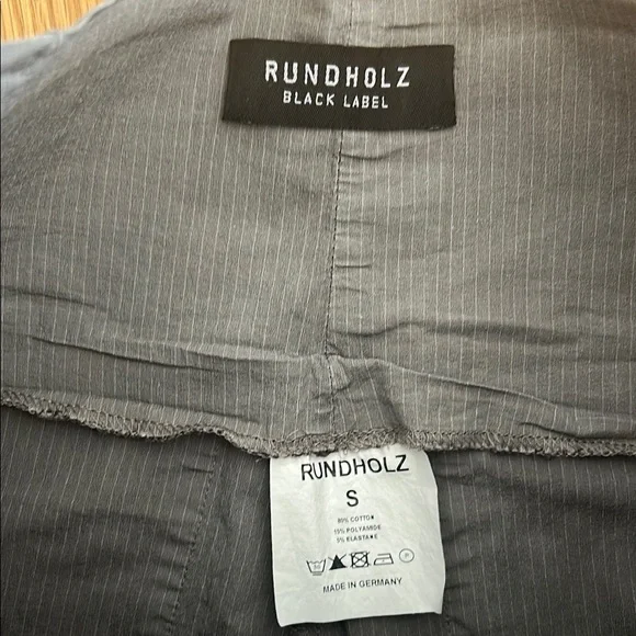 Rundholz Black Label Women's Gray Striped Stretch Pants - Picture 4 of 6